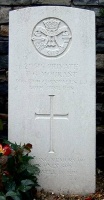 The grave of Great War casualty Thomas George Mourant at Bleue-Maison Military Cemetery, Eperlecques