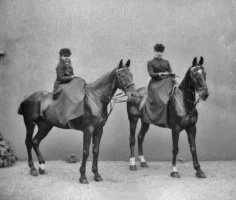 The Emerton sisters well dressed for a ride