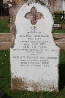 David Baker's gravestone