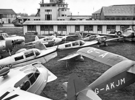 The Airport was busy with light aircraft during International Road Race meetings in the 1940s