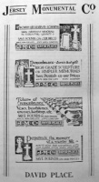 Jersey Monumental Company advert from 1935