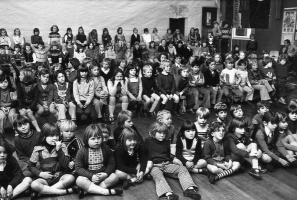 The assembled school in 1976