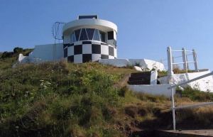 The lighthouse at Sorel Point on the north coast, the backdrop to scenes between Jim and Francine in the first episode