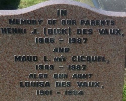 des Vaux- St Ouen parish cemetery