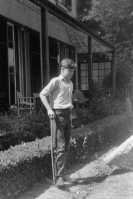 Awaiting one`s turn, with the seaward-facing veranda in the background, 1962