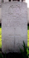 The grave of Great War casualty Alfred Felix Noel at Dud Corner Cemetery, Loos