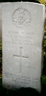 The grave of Great War casualty Clarence Percy Hutchings at St Sever Cemetery, Rouen