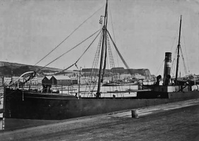 The Guernsey-bound ship alongside St Helier's Albert Pier