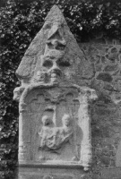 Armorial tablet, photographed by Emile Guiton in 1927