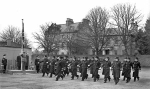A march past at a Police awards ceremony in 1953