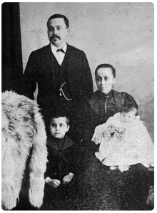 Edouard and Marie with their baby daughter Sylvia
