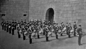 A band at the Fort in 1910, photographed by Hamilton Toovey