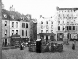A Punch and Judy show in the square