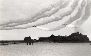 Red Arrows over Elizabeth Castle