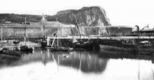 View of St Helier Harbour in the 1870s by Ernest Baudoux