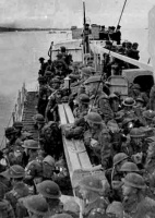 One of the taskforce landing craft