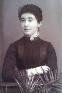 An unknown family member photographed by Ernest Baudoux in Jersey in about 1886