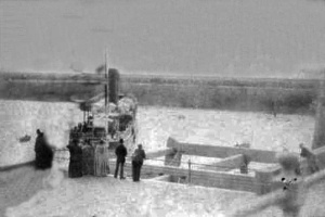 A boat arrives in the 1880s