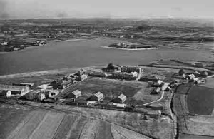 An aerial view in 1936 shortly before the Airport opened
