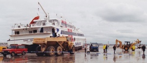 St Malo beached after hitting rocks at La Corbière in 1995