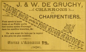 Jean de Gruchy (1833-1920), a former mason and farmer, and his son, Walter de Gruchy (1868-1910), a carpenter