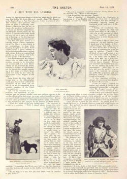 An interview with Lillie Langtry in The Sketch in 1895