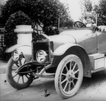 Date: 1920; model of car: unknown; driver: unknown