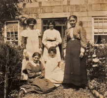 Louisa with four of her daughters at the family home, The Limes, Mont a l'Abbe