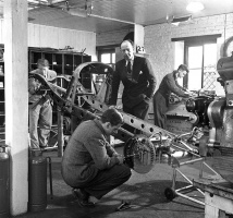 Last-minute preparations in the workshop