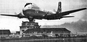 British Air Ferries Carvair takes off