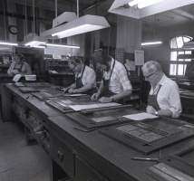 Composing room in 1976