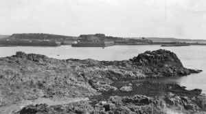 A view of the harbourmouth from Elizabeth Castle in 1925