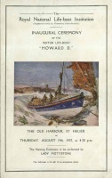 Programme for the naming ceremony of the Howard D