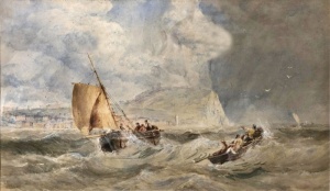 Jersey fishing boats painted by E Parker