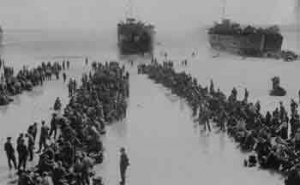 Liberation, and German troops are taken away to PoW camps