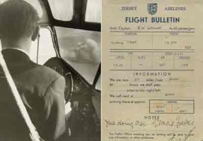 A flight bulletin for Gracie Fields