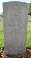 The grave of Great War casualty Frederick Albert White at Ramleh War Cemetery, Israel