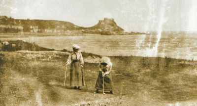 Ladies on the green at Grouville in 1895
