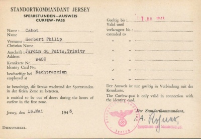 Herbert Philip Cabot - nachtrazzien - 'night raids', the meaning of which in this context is uncertain