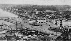 A busy harbour in the 19th century