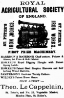 1889 Nouvelle Chronique advert for agricultural machinery dealer Theophile Jean Le Cappelain