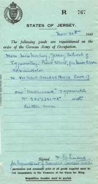 Miss Mackey's School of Typewriting was an obvious source for typewriters for use by German administrators