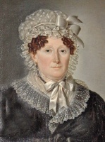 Jeanne Le Maistre (1764- ), wife of Amice Bisson, Rector of St Lawrence. Painting at St Ouen`s Manor (C Malet de Carteret)