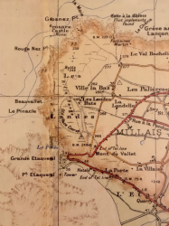 A map showing Les Landes racecourse in 1914