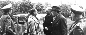 Alexander Coutanche photographed with German officials on 3 January 1945