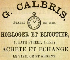 Watch maker and jeweller George Calbris, established in 1853, traded from 4 Bath Street