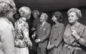 Meeting comedian Ernie Wise, 1980