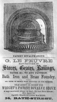 George Le Feuvre manufactured stoves and other ironwork at his 34 Bath Street foundry in 1874 ...