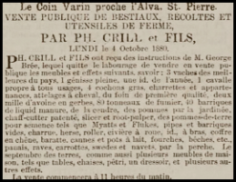 George Bree, of Coin Varin, St Peter, retired from farming in 1880