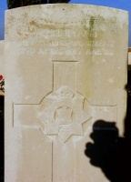 The grave of Great War casualty Alfred Henry Bryant at H A C Cemetery, Ecoust St Mein